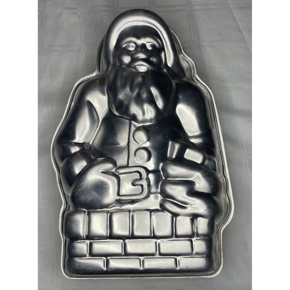 Metal Santa Clause Chocolate Sugar Cake Mold 10" Father Christmas - Picture 1 of 3